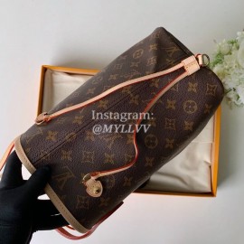 Louis Vuitton Monogram Canvas Neverfull MM Tote Medium Size Bag For Women Cherry Cerise Red M41177