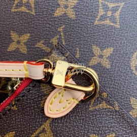 Louis Vuitton Monogram Canvas Neverfull MM Tote Medium Size Bag For Women Cherry Cerise Red M41177