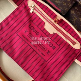 Louis Vuitton Monogram Canvas Neverfull MM Tote Medium Size Bag For Women Pivoine Pink M41178