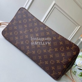 Louis Vuitton Monogram Canvas Neverfull GM Tote Large Size Bag For Women Pivoine Pink M41180