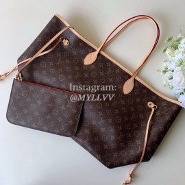 Louis Vuitton Monogram Canvas Neverfull GM Tote Large Size Bag For Women Cherry Cerise Red M41181