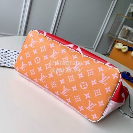Louis Vuitton Monogram Canvas Neverfull MM Tote Medium Size Bag For Women Rouge Red M44567