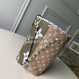Louis Vuitton Monogram Canvas Neverfull MM Tote Medium Size Bag For Women Khaqi Green M44568