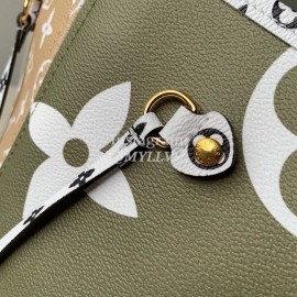 Louis Vuitton Monogram Canvas Neverfull MM Tote Medium Size Bag For Women Khaqi Green M44568