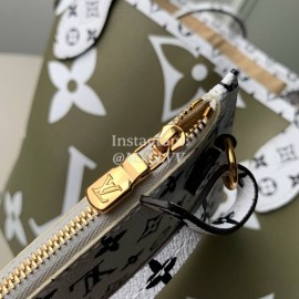 Louis Vuitton Monogram Canvas Neverfull MM Tote Medium Size Bag For Women Khaqi Green M44568