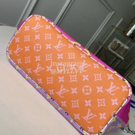 Louis Vuitton Monogram Canvas Neverfull MM Tote Medium Size Bag For Women Pink Purple M44588