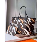 Louis Vuitton Monogram Canvas LVXLOL Neverfull MM Tote Medium Size Bag For Women Gold / Silver M45201