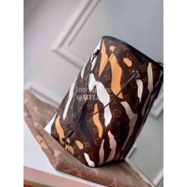 Louis Vuitton Monogram Canvas LVXLOL Neverfull MM Tote Medium Size Bag For Women Gold / Silver M45201