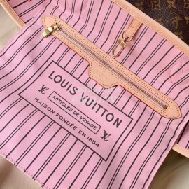 Louis Vuitton Monogram Canvas Neverfull MM Tote Medium Size Bag For Women Pink M50366