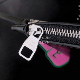 Louis Vuitton Epi Grained Cowhide Leather Neverfull MM Tote Medium Size Bag For Women Black / Purple M54270