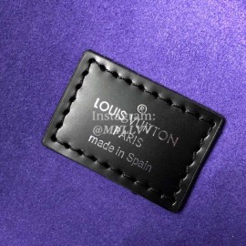 Louis Vuitton Epi Grained Cowhide Leather Neverfull MM Tote Medium Size Bag For Women Black / Purple M54270