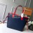 Louis Vuitton Epi Grained Cowhide Leather Neverfull MM Tote Medium Size Bag For Women Indigo Blue/Coquelicot Red M54270