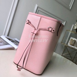 Louis Vuitton Epi Grained Cowhide Leather Neverfull MM Tote Medium Size Bag For Women Pink M54270P