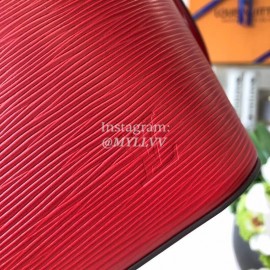 Louis Vuitton Epi Grained Cowhide Leather Neverfull MM Tote Medium Size Bag For Women Coquelicot Red M41159