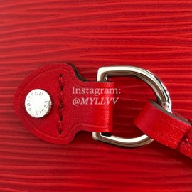 Louis Vuitton Epi Grained Cowhide Leather Neverfull MM Tote Medium Size Bag For Women Coquelicot Red M41159