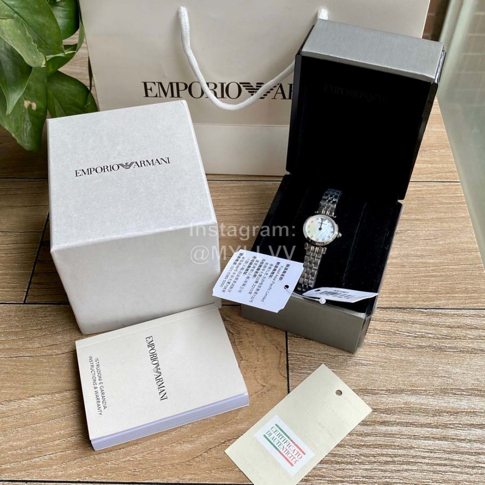 Armani Quartz Fine Steel Strap Watch For Women