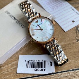 Armani Natural Fritillaria Dial Fine Steel Strap Watch For Women Ar1683