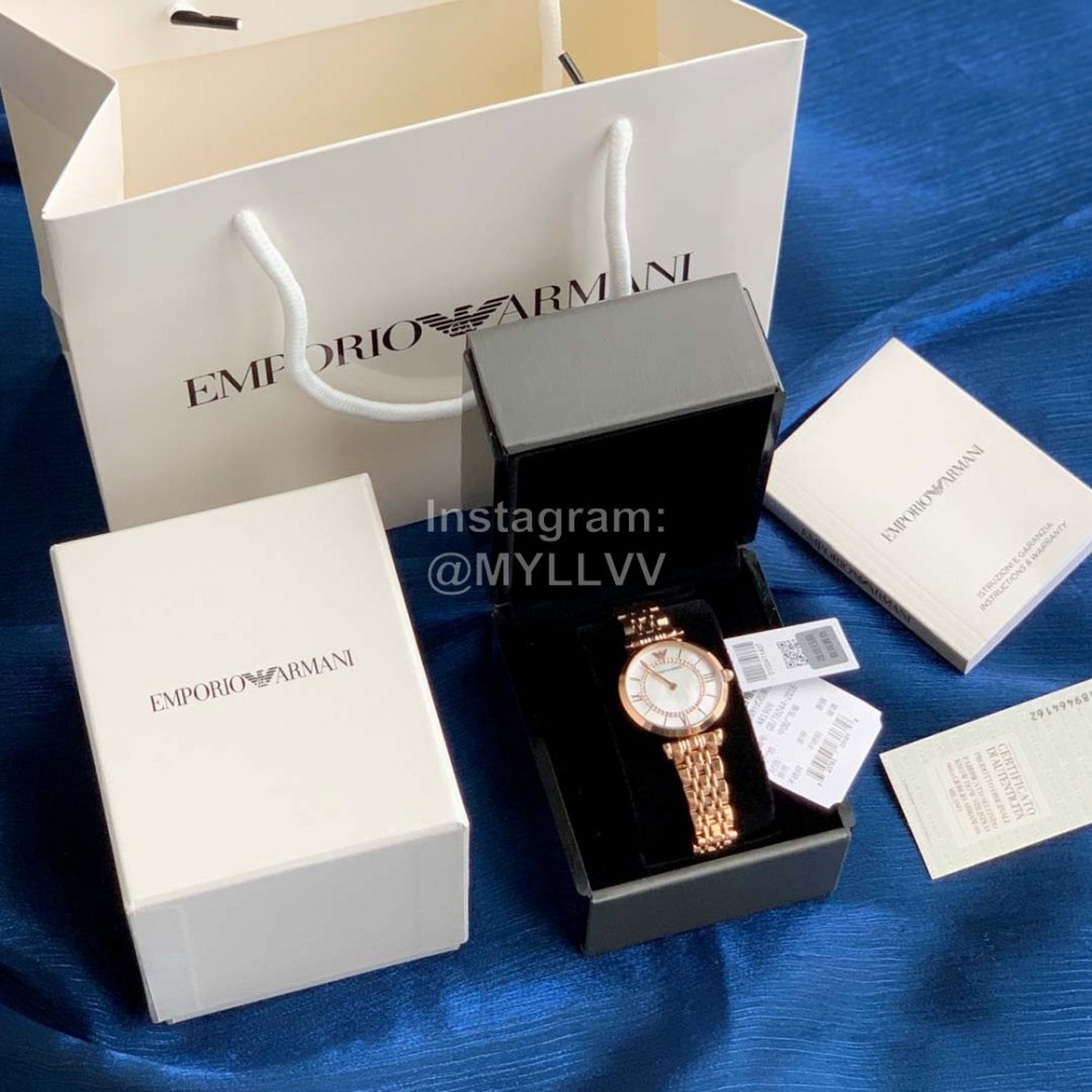 Armani Dial Diameter 32mm 316 Fine Steel Strap Quartz Watch For Women Ar1908