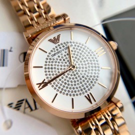 Armani Dial Diameter 32mm 316 Fine Steel Strap Crystal Drill Watch For Women Ar11244