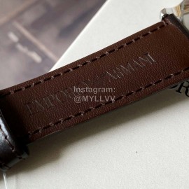 Armani Silver Hollow Perspective Automatic Mechanical Watch Ar1946