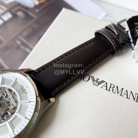 Armani Silver Hollow Perspective Automatic Mechanical Watch Ar1946