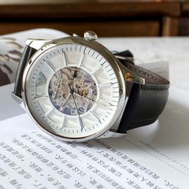 Armani Silver Hollow Perspective Automatic Mechanical Watch Ar1946