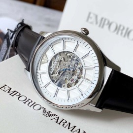 Armani Silver Hollow Perspective Automatic Mechanical Watch Ar1946