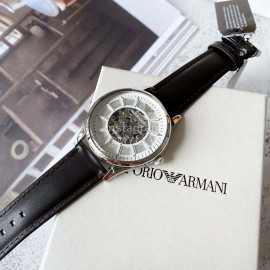 Armani Silver Hollow Perspective Automatic Mechanical Watch Ar1946