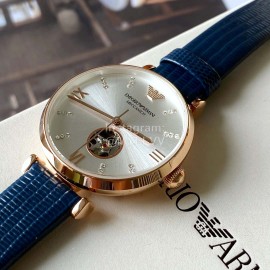 Armani Rose Gold Band Drill Hollowed Out Perspective Automatic Mechanical Watch Ar60020