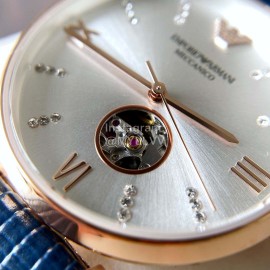 Armani Rose Gold Band Drill Hollowed Out Perspective Automatic Mechanical Watch Ar60020