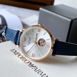 Armani Rose Gold Band Drill Hollowed Out Perspective Automatic Mechanical Watch Ar60020