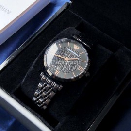 Armani Crystal Diamond Black Watch For Women