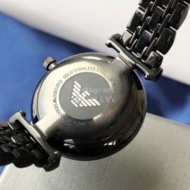 Armani Crystal Diamond Black Watch For Women