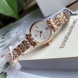 Armani Exquisite Small Gauge 22mm316 Fine Steel Strap Quartz Watch For Women 