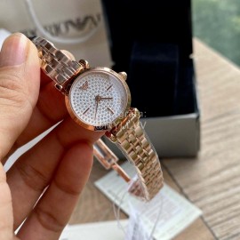 Armani Exquisite Small Gauge 22mm316 Fine Steel Strap Quartz Watch For Women 