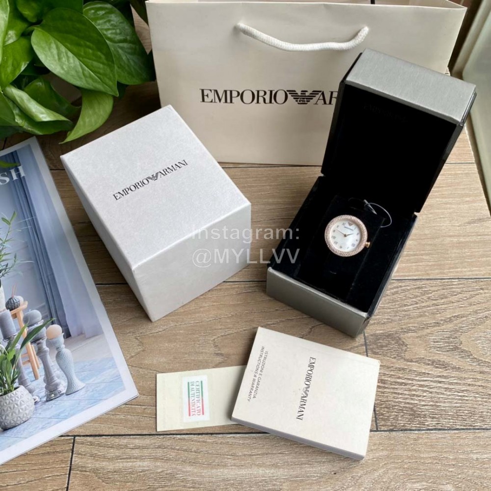 Armani Bright Dial Retro Roman Scale Leisure Watch For Women