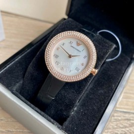 Armani Bright Dial Retro Roman Scale Leisure Watch For Women