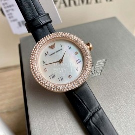 Armani Bright Dial Retro Roman Scale Leisure Watch For Women