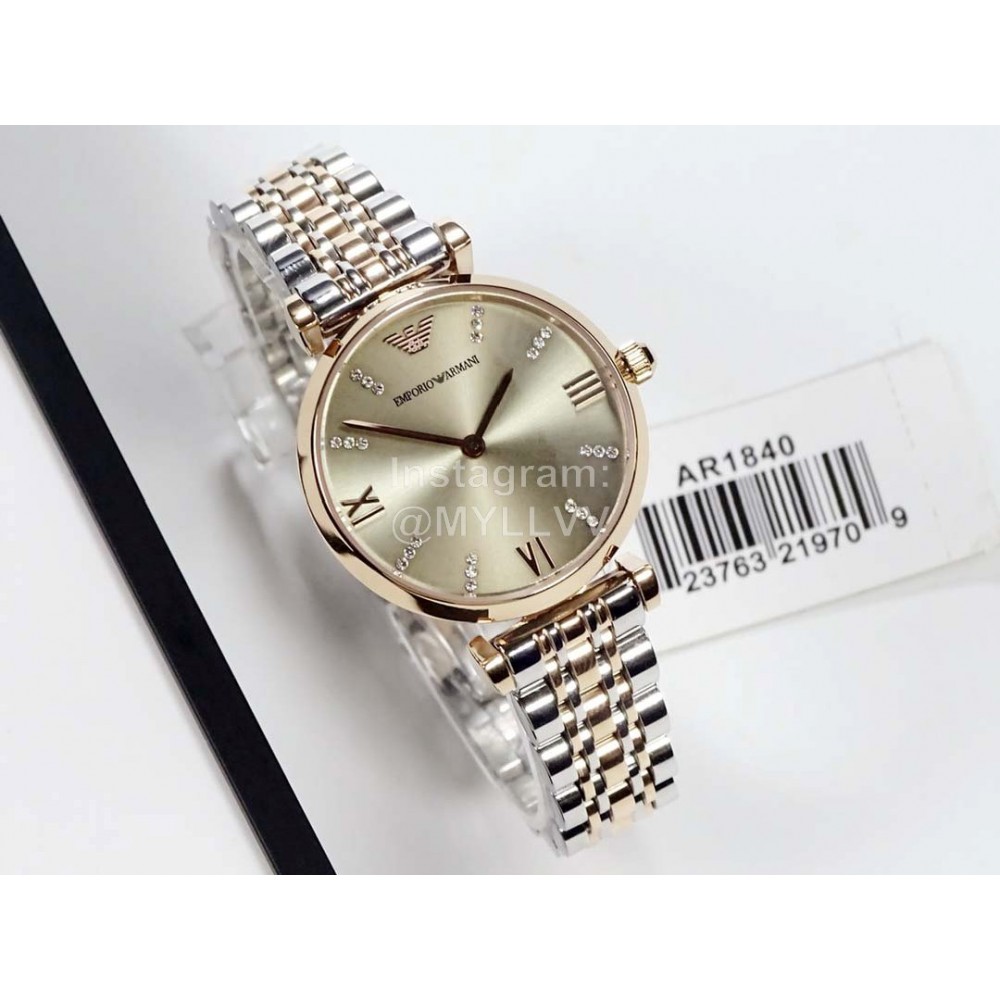 Armani Sun Diamond Dial 316 Fine Steel Watch For Women Ar1980