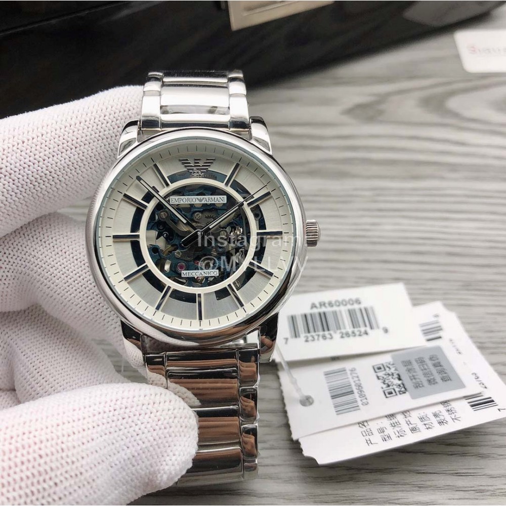 Armani 316l Fine Steel Mechanical Watch For Men Ar60006