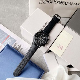 Armani New Six Needle Timing Leather Strap Watch For Men Ar1970