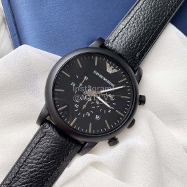 Armani New Six Needle Timing Leather Strap Watch For Men Ar1970