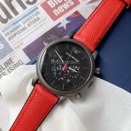 Armani New Six Needle Timing Leather Strap Watch For Men Ar1971