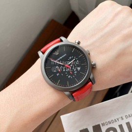 Armani New Six Needle Timing Leather Strap Watch For Men Ar1971