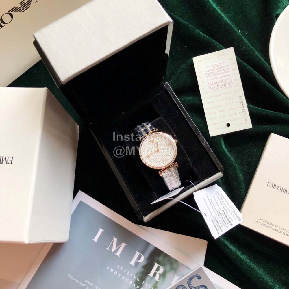 Armani New 316l Fine Steel Quartz Watch For Women Ar11293