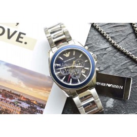 Armani Classic Scale White Steel Band Quartz Multifunctional Watch Ar6091