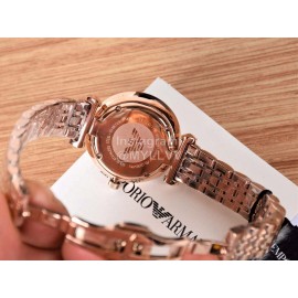 Armani New Diamond Inlaid Pearl Fritillaria Dial Steel Band Watch For Women Ar1909