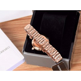 Armani New Diamond Inlaid Pearl Fritillaria Dial Steel Band Watch For Women Ar1909