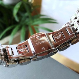 Armani Silver Steel Band Quartz Watch Rhinestone Watch For Women Ar11091