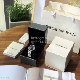 Armani Silver Steel Band Quartz Watch Rhinestone Watch For Women Ar11091